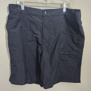 Red Hook Lure Cargo Shorts XL Mens Black Lightweight Ripstop Nylon Outdoor Hikin